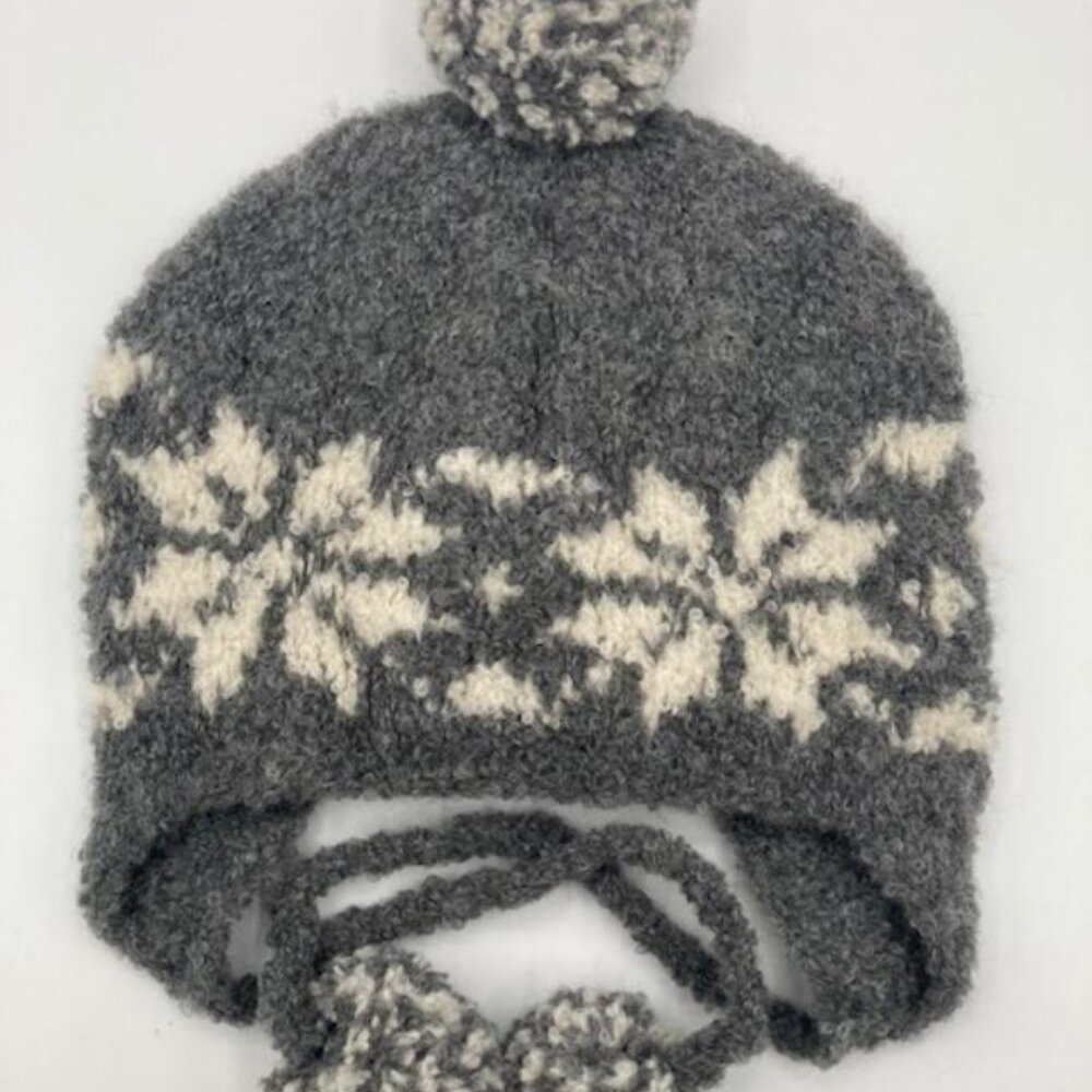 Hand Knitted Alpaca Beanie with Pom Pom